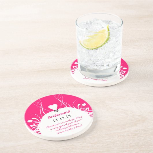 Dessous de verre de Mariage de Bridesmaid (Côté)