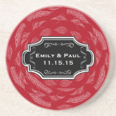 Dessous de verre de Mariage de Motif Russe Red Fea (Devant)