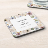 Dessous de verre de mariage floral botanique moder (Côté gauche)