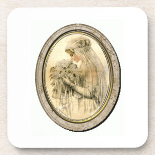 Dessous de verre de mariée vintage