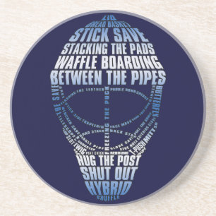 Dessous de verre de masque de gardien de hockey