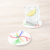 Dessous de verre de métro de Boston (Côté)