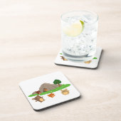 Dessous-de-verre De mignons ours de dessin dans un ensemble de Dess (Côté Droit)