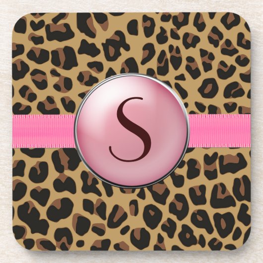 Dessous de verre de monogramme d'impression de (Devant)