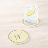 Dessous de verre de monogramme - lettre W (Côté)