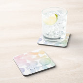 Dessous de verre de Motif d'aquarelle avec nom (Côté Droit)