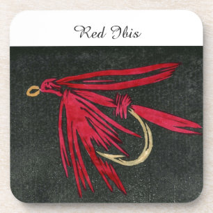 dessous de verre de mouche à truite rouge Ibis