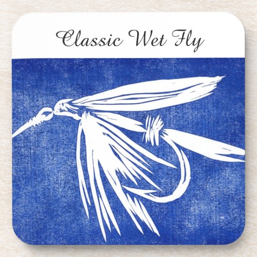 dessous de verre de mouche classique - bleu - trui (Devant)