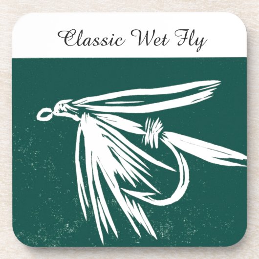 dessous de verre de mouche classique - vert" truit (Devant)