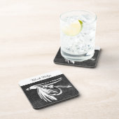 dessous de verre de mouche de truite "Black Midge" (Côté Droit)