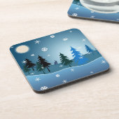 Dessous de verre de Noël bleu (Côté gauche)