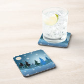 Dessous de verre de Noël bleu (Côté Droit)