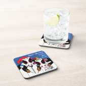 Dessous de verre de Noël Bonne année Moo (Côté Droit)