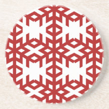 Dessous de verre de Noël de Red Snowflakes