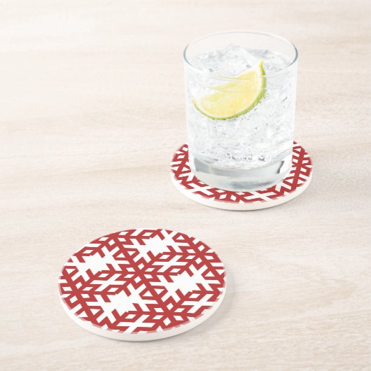 Dessous de verre de Noël de Red Snowflakes (Côté)