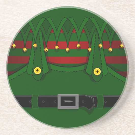 Dessous de verre de Noël Festif Elf Boire des capu (Devant)