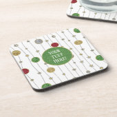 Dessous de verre de Noël Garland rouge et vert (Côté gauche)