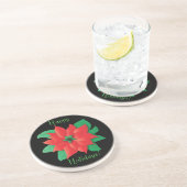Dessous de verre de Noël Poinsettia (Côté)