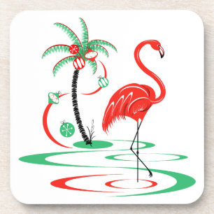 Dessous de verre de Noël rouge en plastique
