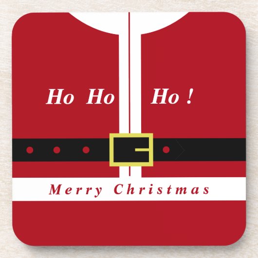 Dessous de verre de Noël Santa Claus Amusant (Devant)