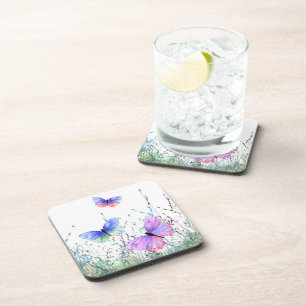 Dessous de verre de papillons volants