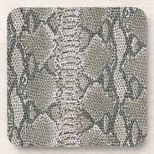 Dessous de verre de peau de serpent d'argent