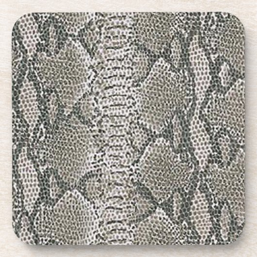 Dessous de verre de peau de serpent d'argent (Devant)