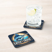 Dessous de verre de pêche nautique - Catch & Cruis (Côté Droit)