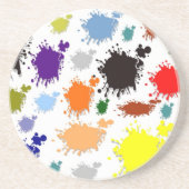 Dessous de verre de peinture à éclaboussure (Devant)