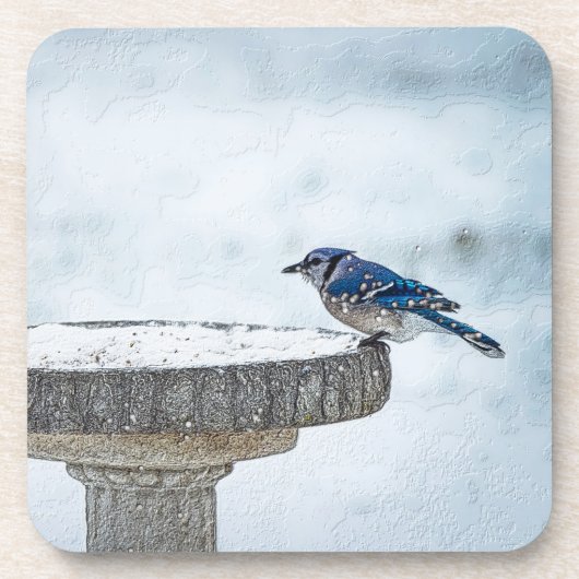 Dessous de verre de peinture des côtés opposés (Devant)