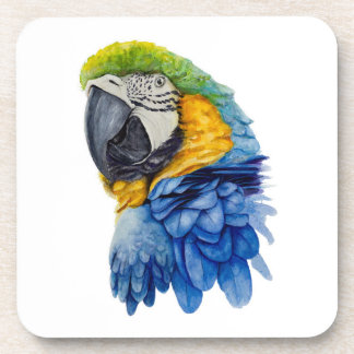 Dessous de verre de perroquet bleu