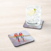 Dessous de verre de perroquets colorés (Côté Droit)