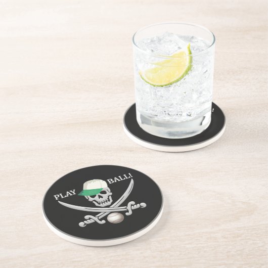 Dessous de verre de pirate de base-ball (Côté)