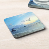 Dessous de verre de plastique de thème de plage de (Côté gauche)