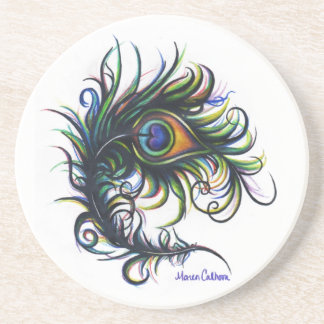 Dessous de verre de plume de paon