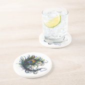 Dessous de verre de plume de paon (Côté)