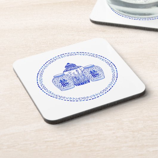 Dessous de verre de pot de gingembre d'aquarelle (Côté gauche)