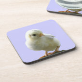 Dessous de verre de poussins à ressort jaune (Côté gauche)