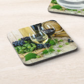 dessous de verre de raisins et de vin (Côté gauche)