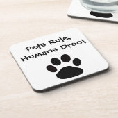 Dessous de verre de règles pour animaux (Côté gauche)