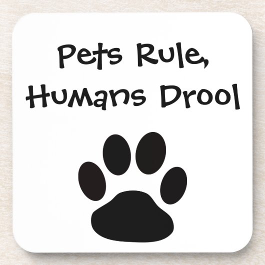 Dessous de verre de règles pour animaux (Devant)