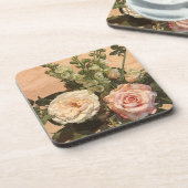 Dessous de verre de rose de pastel (Côté gauche)