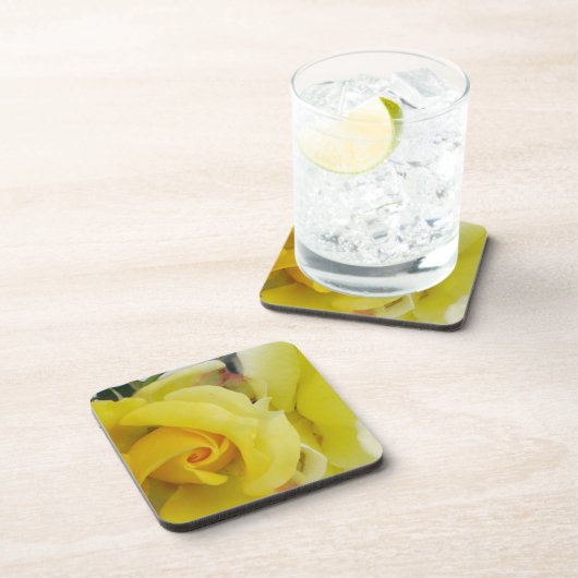 Dessous de verre de rose jaune (Côté Droit)