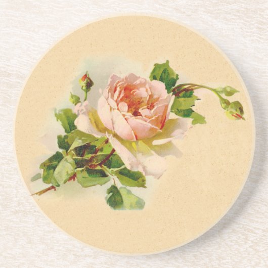 Dessous de verre de rose victorienne (Devant)