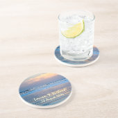 Dessous de verre de scène Couple Beach personnalis (Côté)