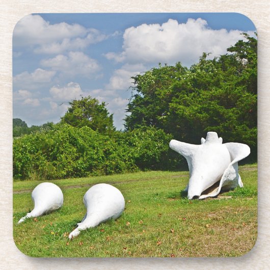 Dessous de verre de sculpture Shell (Devant)