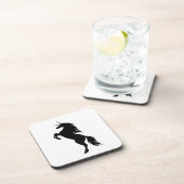 Dessous de verre de silhouette Unicorne noire (Côté Droit)