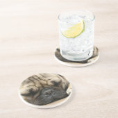 Dessous de verre de sommeil de carlin (Côté)