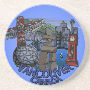 Dessous de verre de souvenirs de Vancouver Totem P