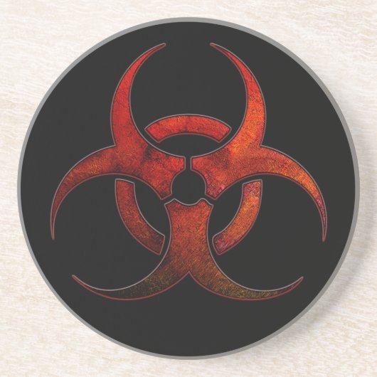Dessous de verre de symbole de Biohazard (Devant)